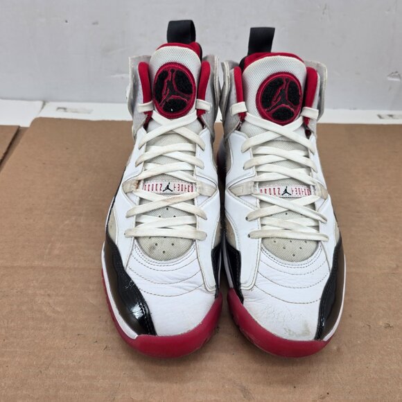 Nike Air Jordan Jumpman Two Trey, Men's Shoes White, Gym Red, Black, Size 10 - Picture 2 of 15
